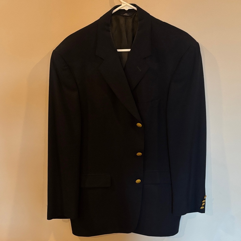 Brooks Brothers Navy Blazer with Brass Buttons Men's 43R